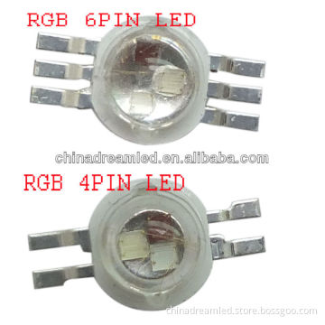 3w 6 pins RGB LEDs high power led